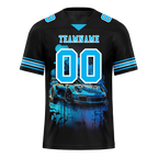 Custom Black Drift Fashion Aqua Personalized Authentic Football Jersey FBJ02-bc0fb0a