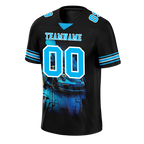 Custom Black Drift Fashion Aqua Personalized Authentic Football Jersey FBJ02-bc0fb0a