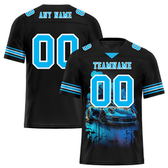 Custom Black Drift Fashion Aqua Personalized Authentic Football Jersey FBJ02-bc0fb0a