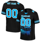 Custom Black Drift Fashion Aqua Personalized Authentic Football Jersey FBJ02-bc0fb0a