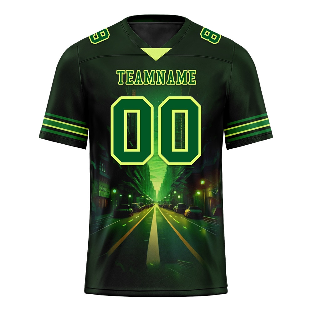 Custom Black Drift Fashion Green Personalized Authentic Football Jersey FBJ02-bc0fb0b