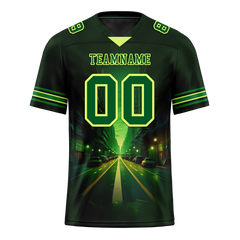 Custom Black Drift Fashion Green Personalized Authentic Football Jersey FBJ02-bc0fb0b