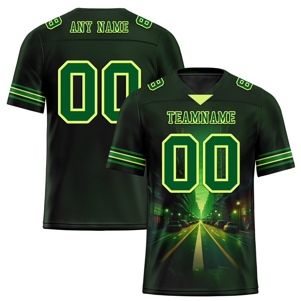 Custom Black Drift Fashion Green Personalized Authentic Football Jersey FBJ02-bc0fb0b