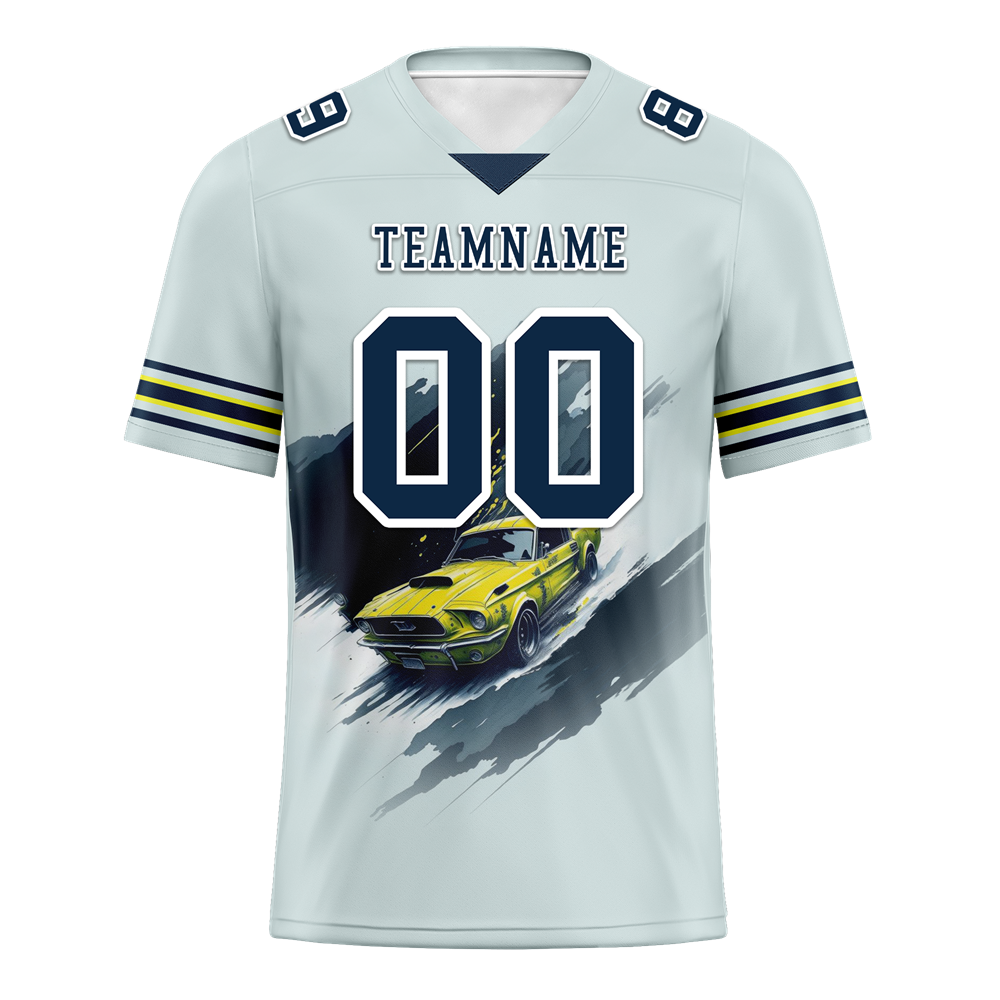 Custom Grey Drift Fashion Black Personalized Authentic Football Jersey FBJ02-bc0fb0c
