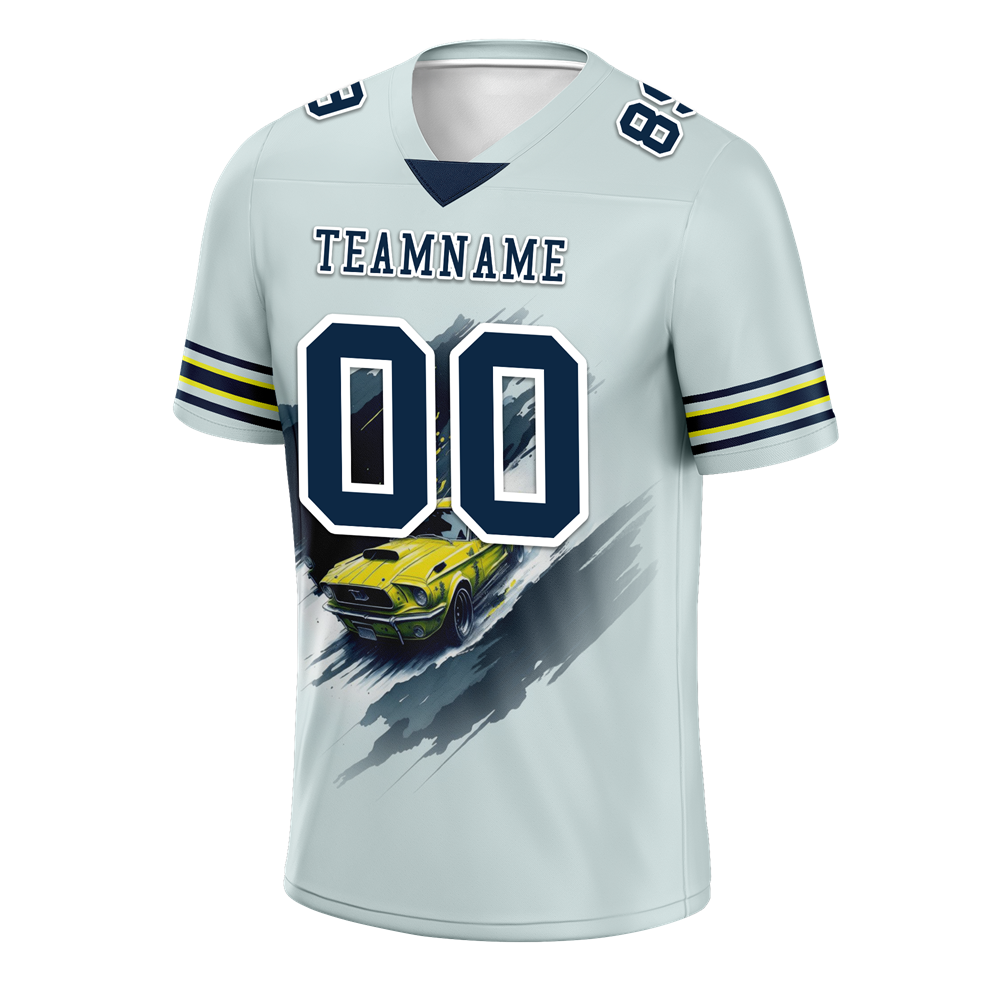 Custom Grey Drift Fashion Black Personalized Authentic Football Jersey FBJ02-bc0fb0c