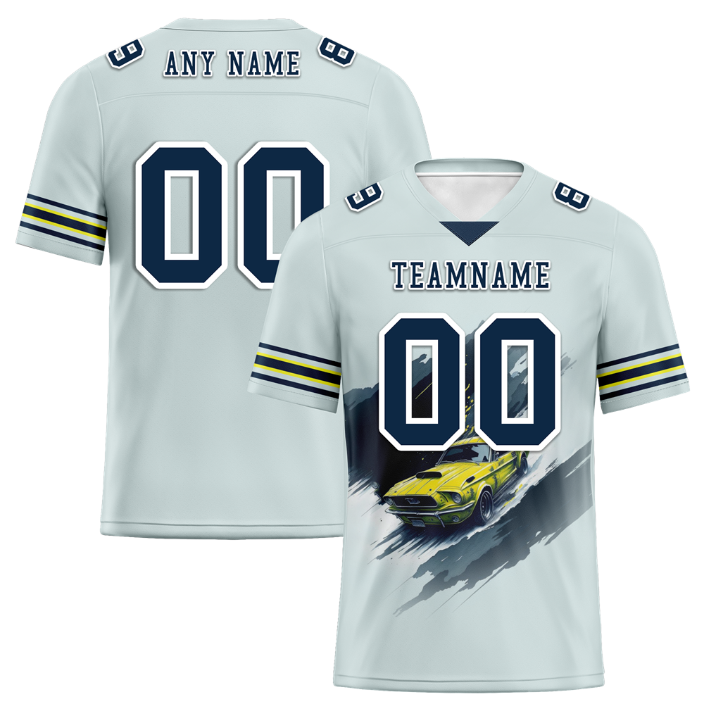 Custom Grey Drift Fashion Black Personalized Authentic Football Jersey FBJ02-bc0fb0c