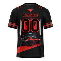 Custom Black Red Drift Fashion Black Personalized Authentic Football Jersey FBJ02-bc0fb0d