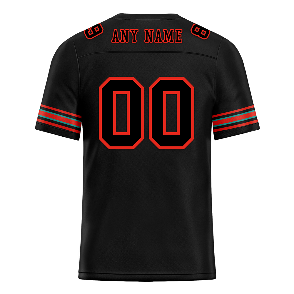 Custom Black Red Drift Fashion Black Personalized Authentic Football Jersey FBJ02-bc0fb0d