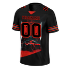 Custom Black Red Drift Fashion Black Personalized Authentic Football Jersey FBJ02-bc0fb0d