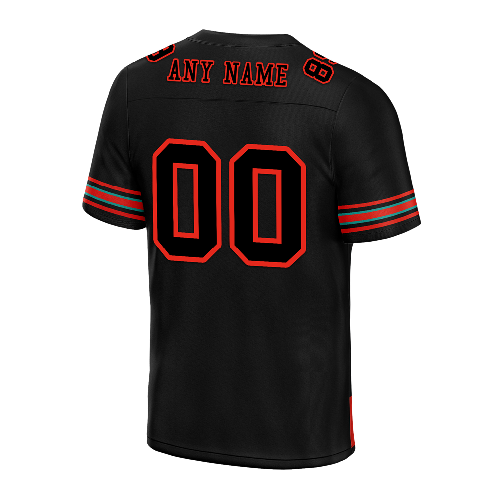 Custom Black Red Drift Fashion Black Personalized Authentic Football Jersey FBJ02-bc0fb0d