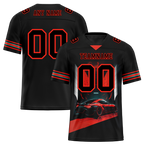Custom Black Red Drift Fashion Black Personalized Authentic Football Jersey FBJ02-bc0fb0d