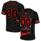 Custom Black Red Drift Fashion Black Personalized Authentic Football Jersey FBJ02-bc0fb0d