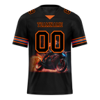 Custom Black Orange Drift Fashion Black Personalized Authentic Football Jersey FBJ02-bc0fb0e