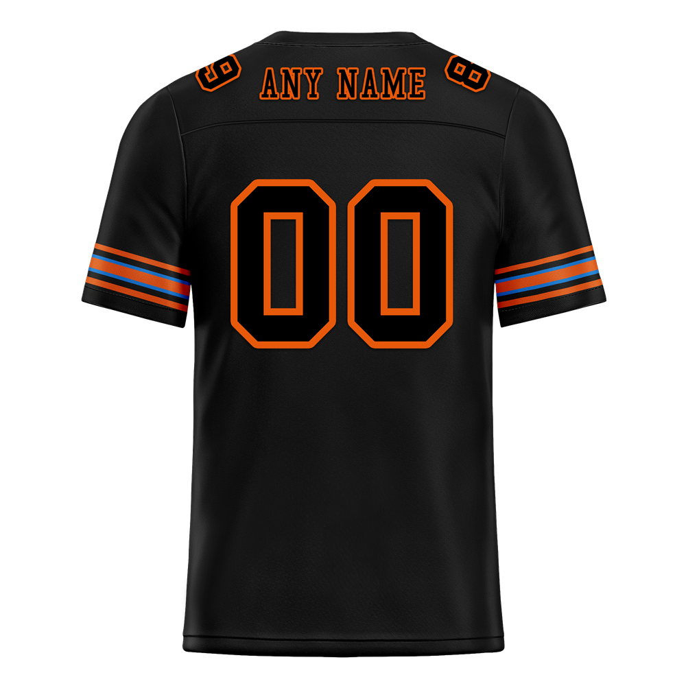 Custom Black Orange Drift Fashion Black Personalized Authentic Football Jersey FBJ02-bc0fb0e