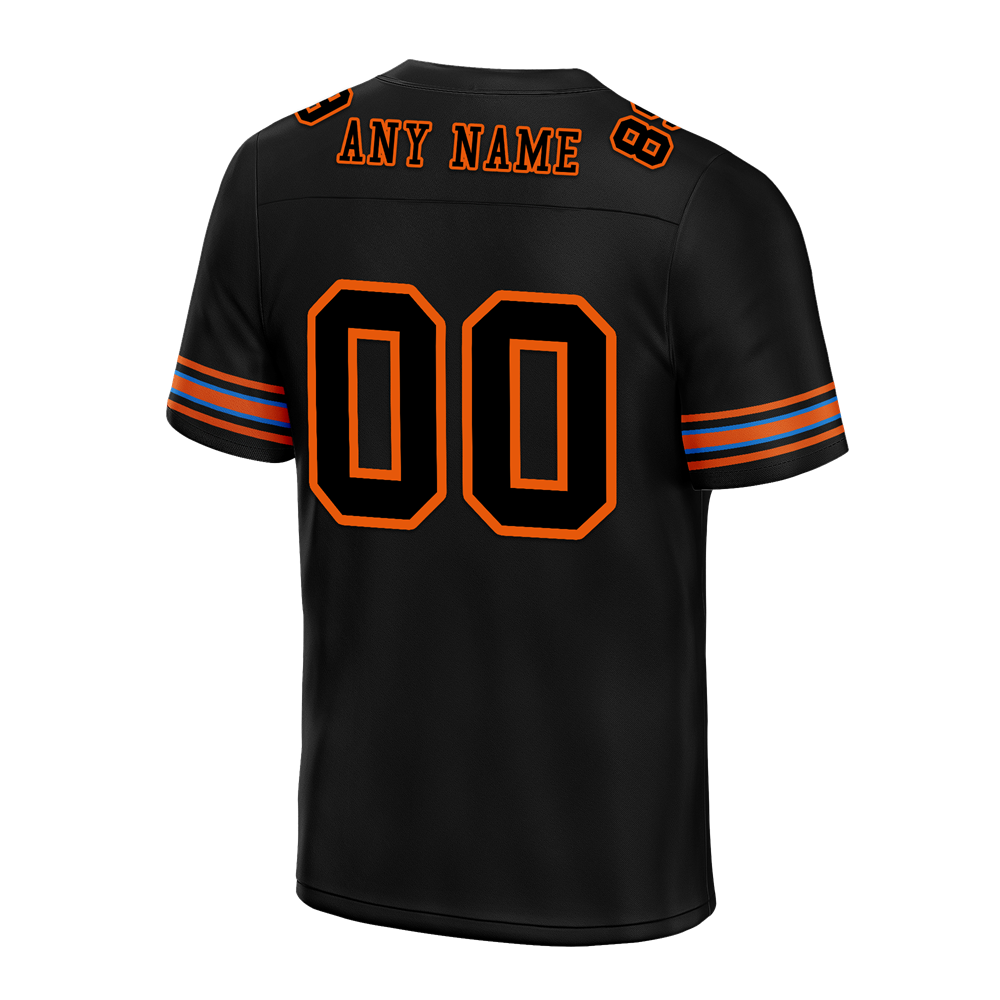 Custom Black Orange Drift Fashion Black Personalized Authentic Football Jersey FBJ02-bc0fb0e