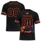 Custom Black Orange Drift Fashion Black Personalized Authentic Football Jersey FBJ02-bc0fb0e