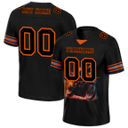 Custom Black Orange Drift Fashion Black Personalized Authentic Football Jersey FBJ02-bc0fb0e