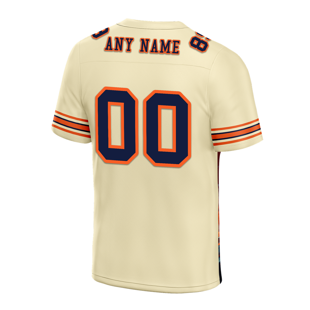 Custom Yellow Orange Drift Fashion Black Personalized Authentic Football Jersey FBJ02-bc0fb0f