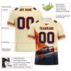 Custom Yellow Orange Drift Fashion Black Personalized Authentic Football Jersey FBJ02-bc0fb0f