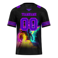 Custom Black Drift Fashion Purple Personalized Authentic Football Jersey FBJ02-bc0fb08