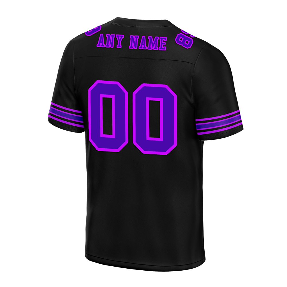 Custom Black Drift Fashion Purple Personalized Authentic Football Jersey FBJ02-bc0fb08