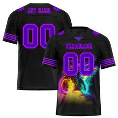 Custom Black Drift Fashion Purple Personalized Authentic Football Jersey FBJ02-bc0fb08