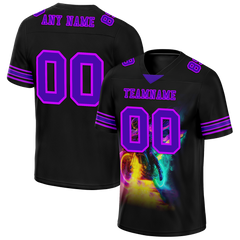 Custom Black Drift Fashion Purple Personalized Authentic Football Jersey FBJ02-bc0fb08