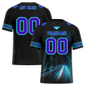Custom Black Aqua Drift Fashion Purple Personalized Authentic Football Jersey FBJ02-bc0fb09