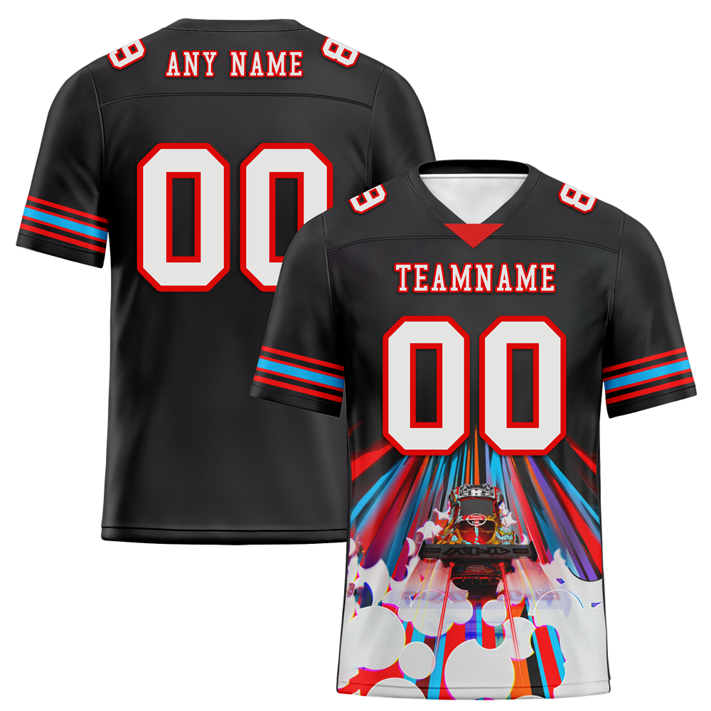 Custom Black Drift Fashion White Personalized Authentic Football Jersey FBJ02-bc0fba0