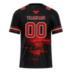 Custom Black Skull Fashion Red Personalized Authentic Football Jersey FBJ02-bc0fbaa