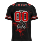 Custom Black Skull Fashion Red Personalized Authentic Football Jersey FBJ02-bc0fbaa