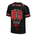 Custom Black Skull Fashion Red Personalized Authentic Football Jersey FBJ02-bc0fbaa