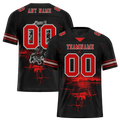 Custom Black Skull Fashion Red Personalized Authentic Football Jersey FBJ02-bc0fbaa