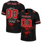 Custom Black Skull Fashion Red Personalized Authentic Football Jersey FBJ02-bc0fbaa