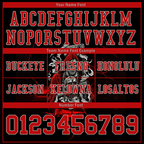Custom Black Skull Fashion Red Personalized Authentic Football Jersey FBJ02-bc0fbaa