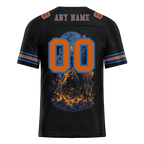 Custom Black Skull Fashion Brown Personalized Authentic Football Jersey FBJ02-bc0fbab