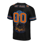 Custom Black Skull Fashion Brown Personalized Authentic Football Jersey FBJ02-bc0fbab