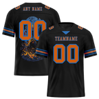 Custom Black Skull Fashion Brown Personalized Authentic Football Jersey FBJ02-bc0fbab