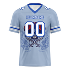 Custom Aqua Skull Fashion White Personalized Authentic Football Jersey FBJ02-bc0fbac