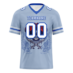 Custom Aqua Skull Fashion White Personalized Authentic Football Jersey FBJ02-bc0fbac