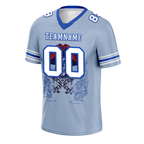 Custom Aqua Skull Fashion White Personalized Authentic Football Jersey FBJ02-bc0fbac