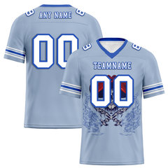 Custom Aqua Skull Fashion White Personalized Authentic Football Jersey FBJ02-bc0fbac