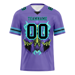 Custom Purple Skull Fashion Black Personalized Authentic Football Jersey FBJ02-bc0fbad