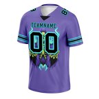 Custom Purple Skull Fashion Black Personalized Authentic Football Jersey FBJ02-bc0fbad