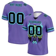 Custom Purple Skull Fashion Black Personalized Authentic Football Jersey FBJ02-bc0fbad