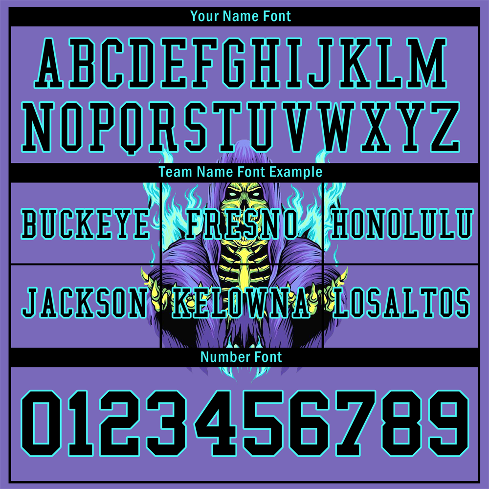 Custom Purple Skull Fashion Black Personalized Authentic Football Jersey FBJ02-bc0fbad