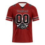 Custom Brown Skull Fashion Black Personalized Authentic Football Jersey FBJ02-bc0fbae