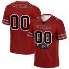 Custom Brown Skull Fashion Black Personalized Authentic Football Jersey FBJ02-bc0fbae