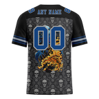 Custom Black Grey Skull Fashion Blue Personalized Authentic Football Jersey FBJ02-bc0fbaf