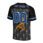 Custom Black Grey Skull Fashion Blue Personalized Authentic Football Jersey FBJ02-bc0fbaf